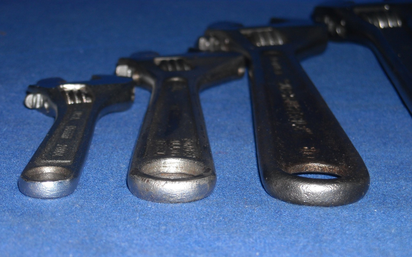 Vintage Crescent J.H. Williams Allen Adjustable Wrench Set 4, 6, 8, 10 & 12 inch