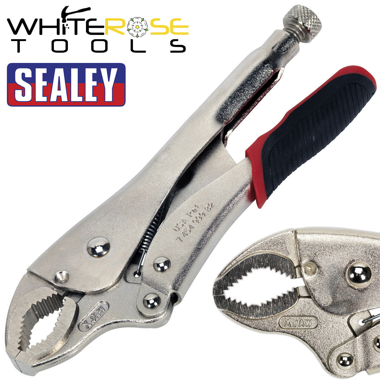 Sealey Premier Locking Pliers Mole Sure Grips 220mm Xtreme Grip Quick Release