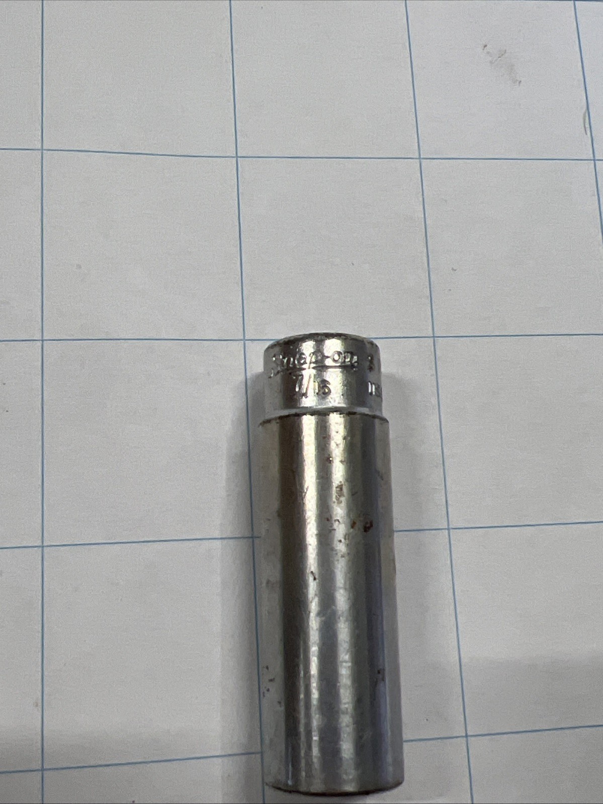 Snap-on STM14 7/16″ 3/8″ Drive Deep Socket — 6 Point — Made in USA