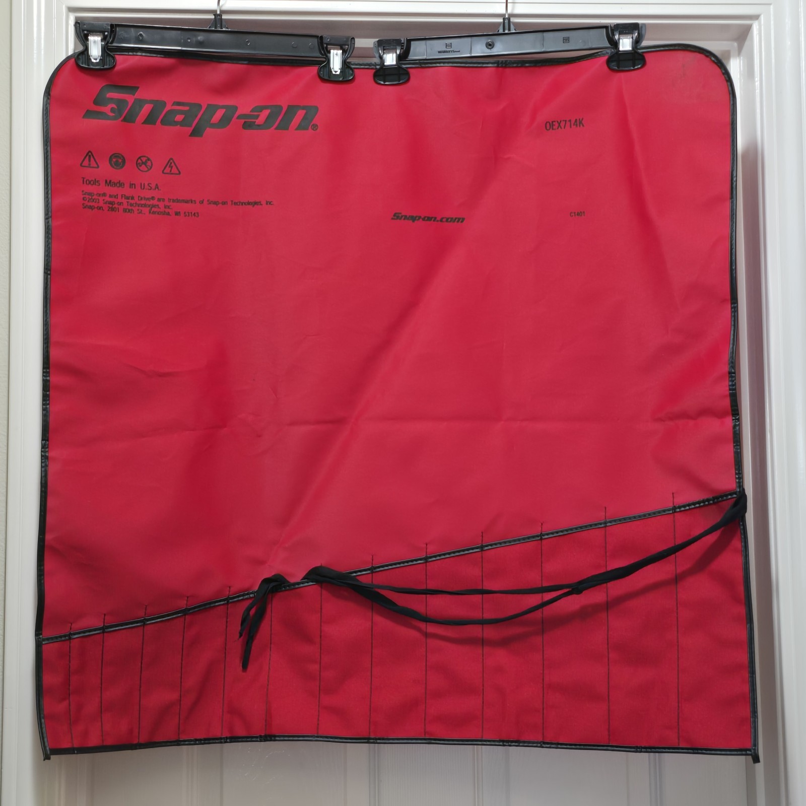 Snap-on Canvas Tool Roll Pouch OEX714K Red LARGE