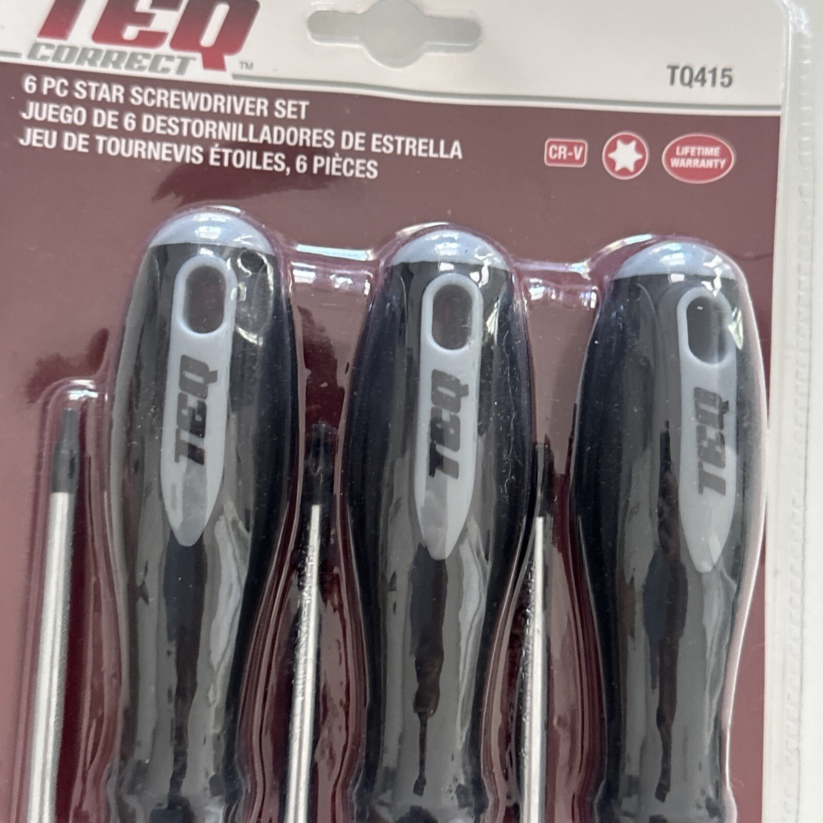 TEQ Correct 6 Piece Star Torx Screwdriver Set T10, T15, T20, T30, T40 No. TQ415