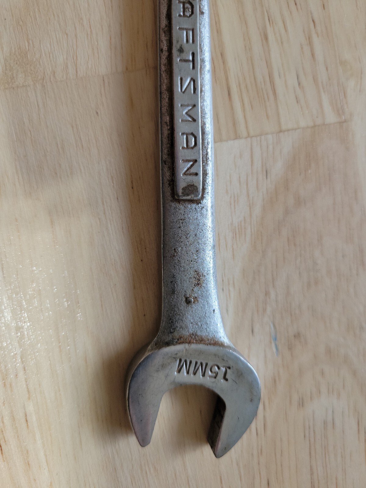NICE VNTG CRAFTSMAN V 44507 USA MADE 13MM X 15MM OPEN END WRENCH GREAT CONDITION