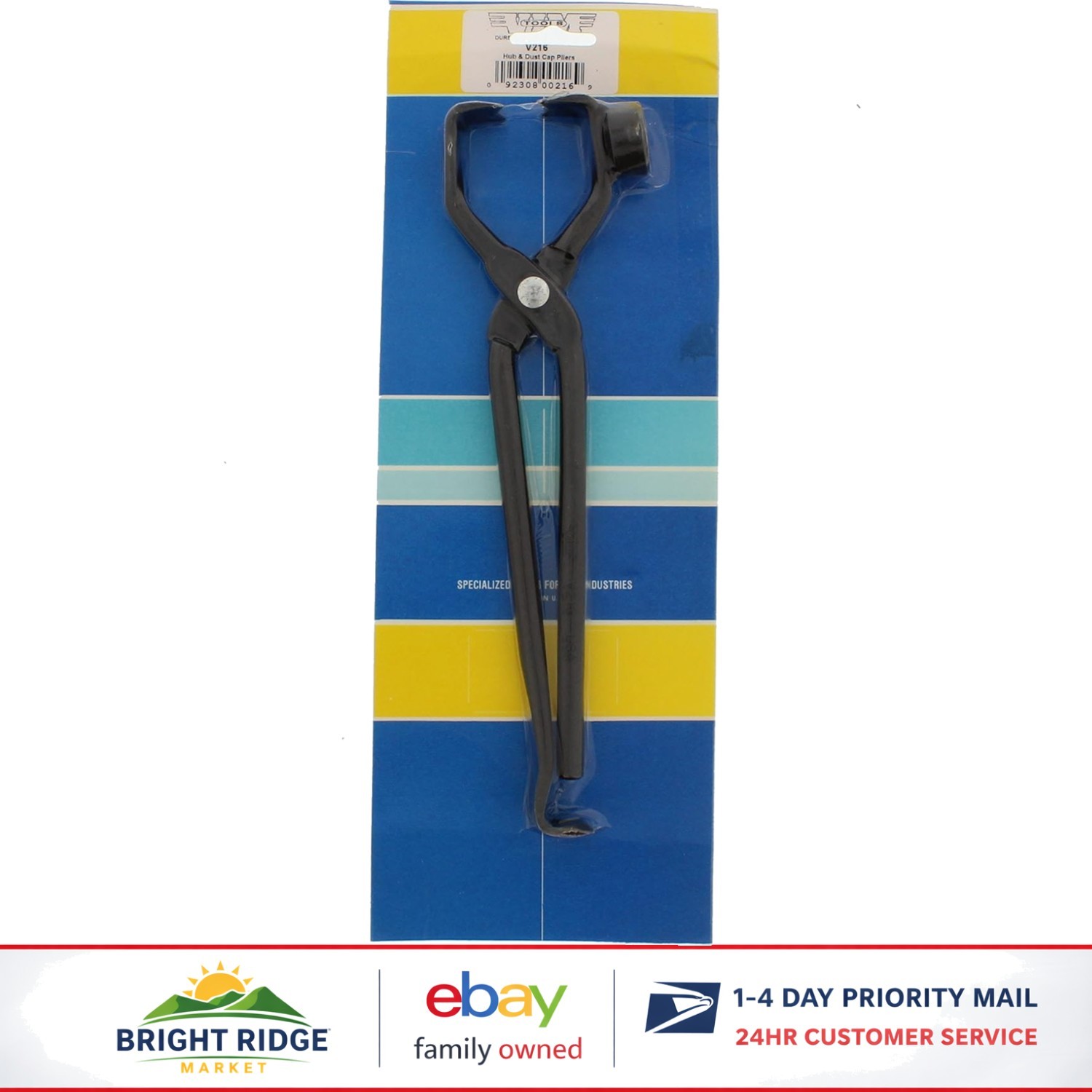 Hub and Dust Cap Plier for Wheels, Ergonomic Grip, Carbon Steel Construction