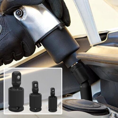3Pcs Impact Universal Joint Socket Swivel Set 1/4″ 3/8″ 1/2″ Drive Socket Tools