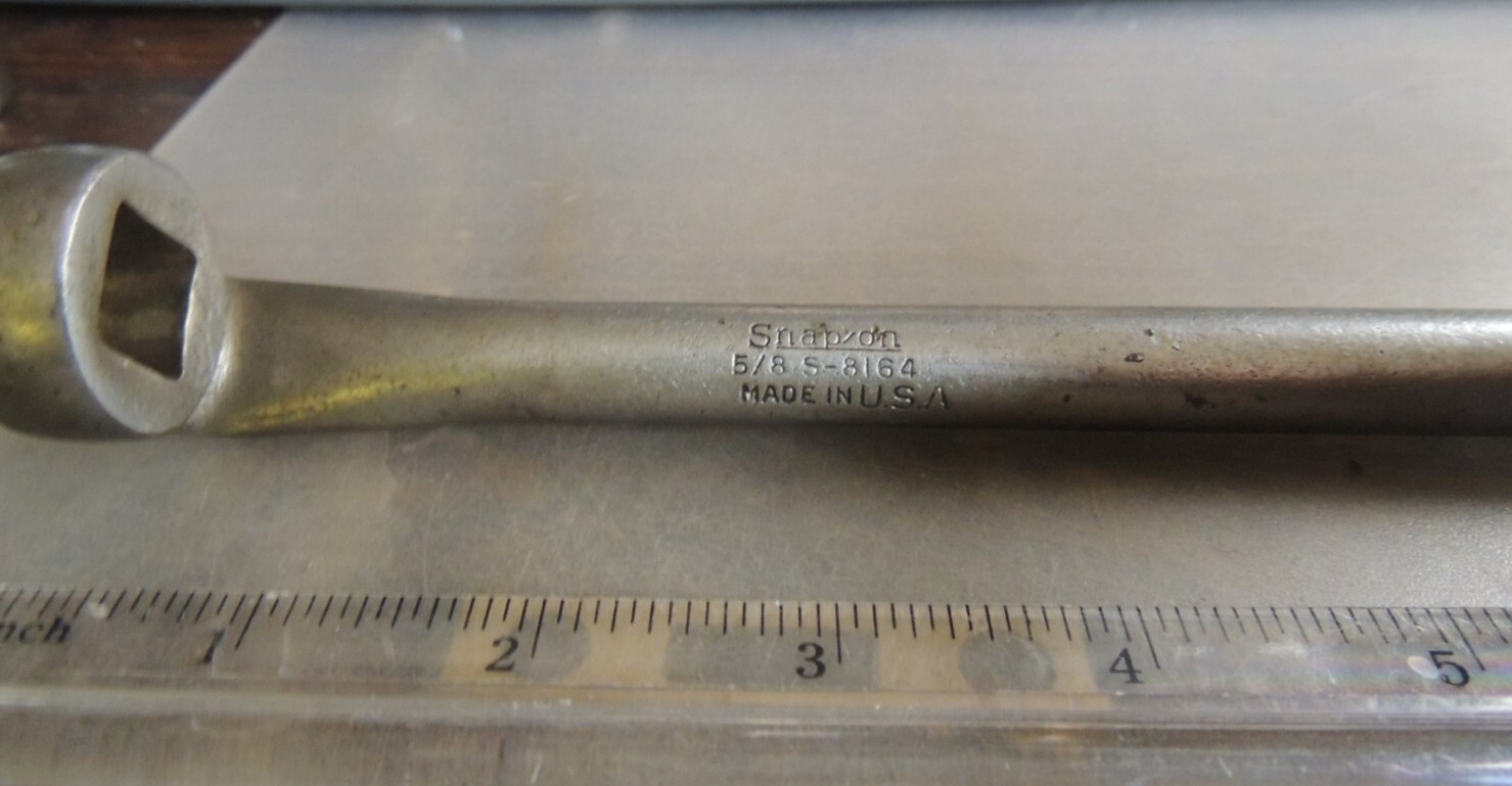 5/8″ Snap-on Starter & Head Bolt Obstruction Box End Wrench S-8164, 1/2″ DRIVE