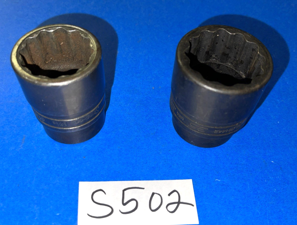 SNAP-ON TOOLS 2 PIECE 3/4 DRIVE SOCKETS 1-3/16 (30MM), 1-3/8 (35MM)