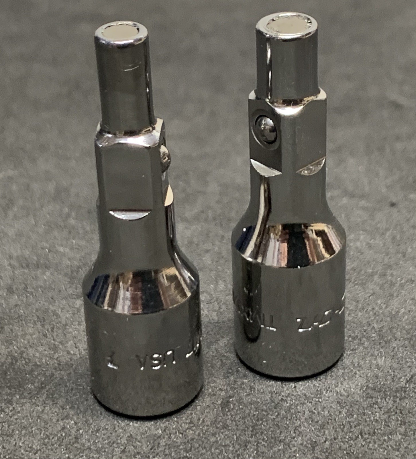 NICE! Snap-on Tools 1/4″ Dr. 2pc Magnetic Tip Adapter Extensions TMXM17 TMXM114