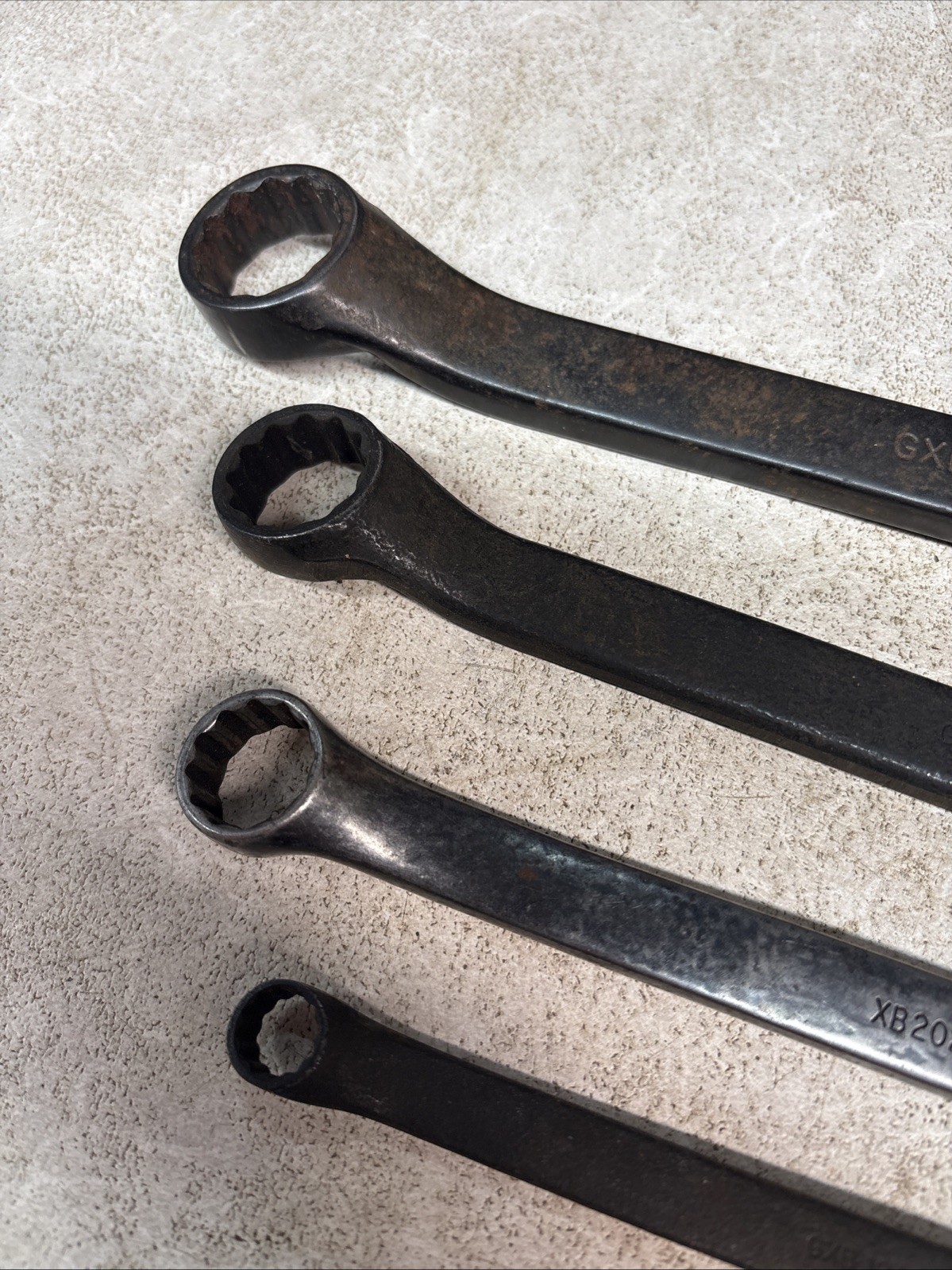 Lot Of 4 Vintage Snap-on Box End Wrenches GXB2830, Gxb2426, Gxb1214, And Xb2022