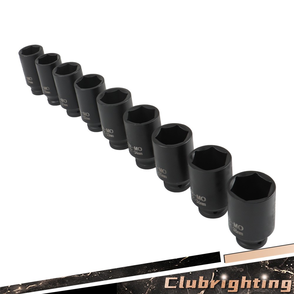 1/2″ Drive Deep Impact Socket Set – Metric Axle Hub Nut Sockets 29-38mm 9Pcs