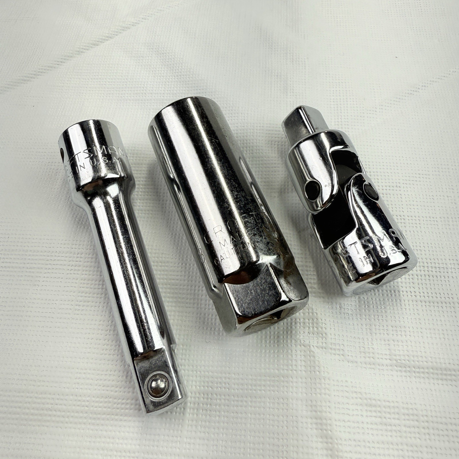 VTG Craftsman USA Lot Swivel Socket Adapter, Socket, Extension Bar 3/8″, 5/8″