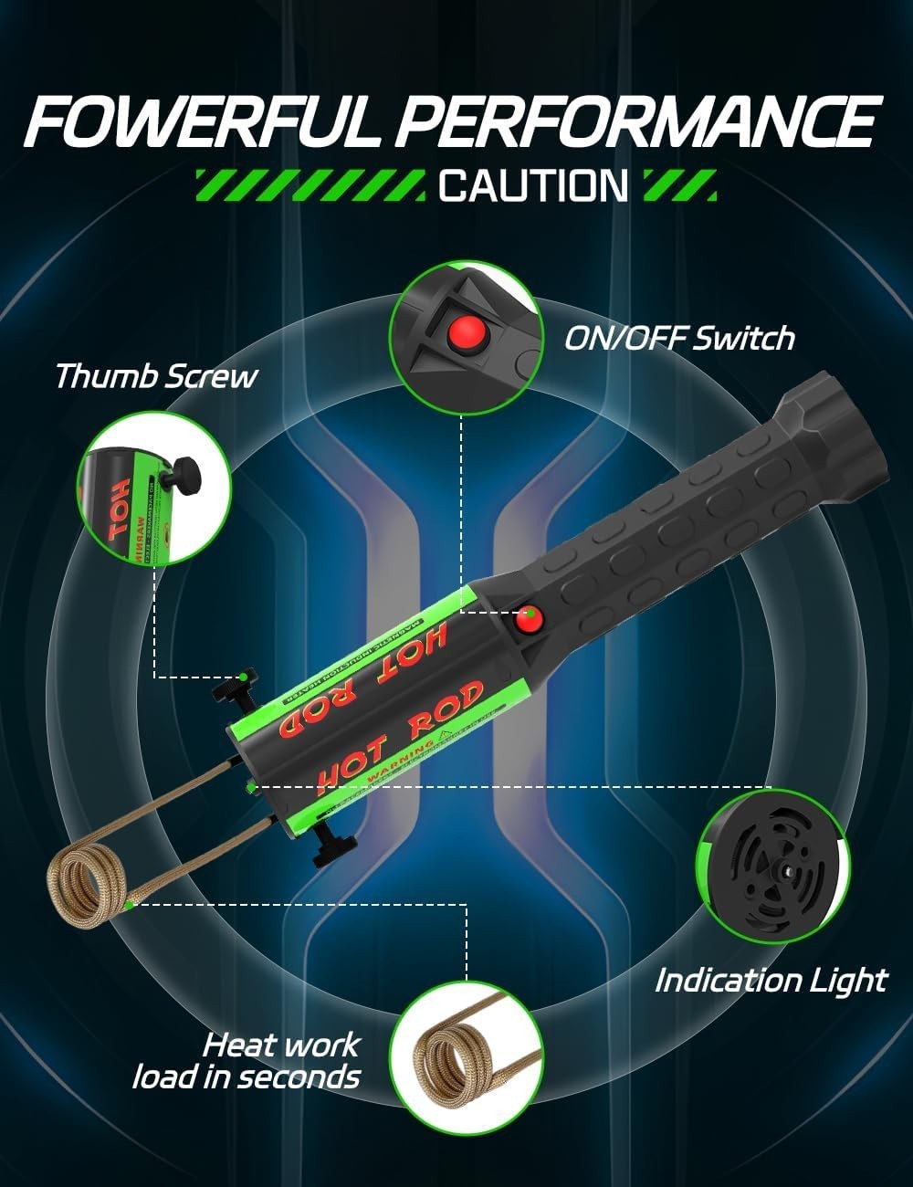 Powerful 1200W Induction Heater with LED Light – Ideal for Automotive Repairs