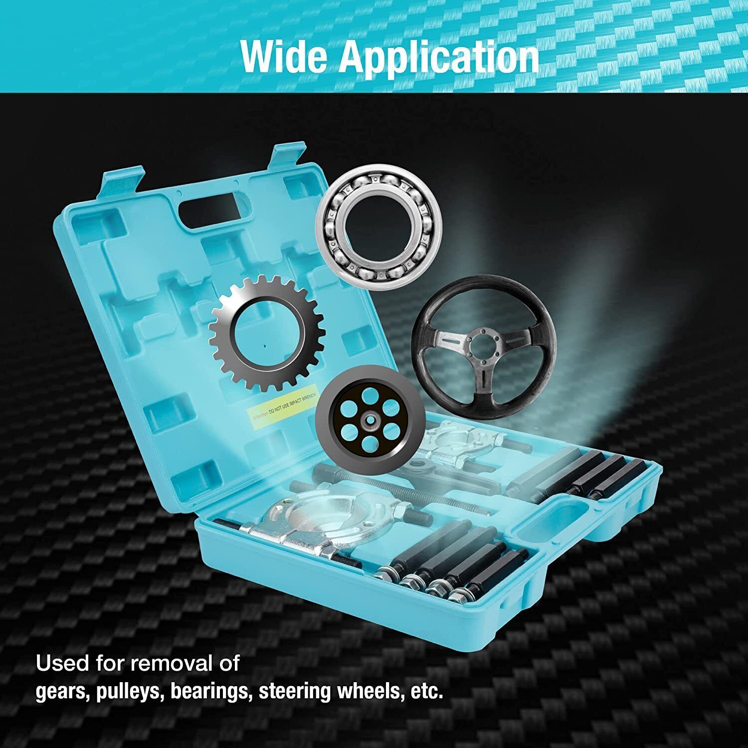 DURATECH 12PCS Bearing Separator Puller Set 5-ton Flywheel Separator Tool Kits