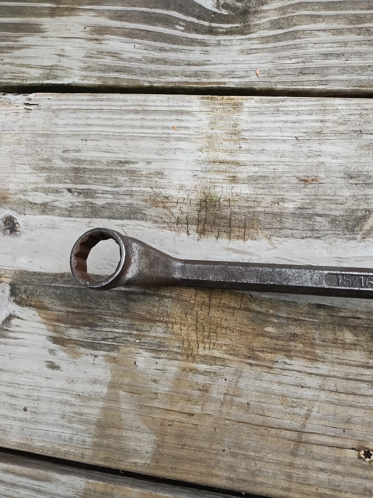 Vintage Tru Fit 3006 Lectrolite 15/16″ & 1″ Double Box End Wrench Offset (0009)