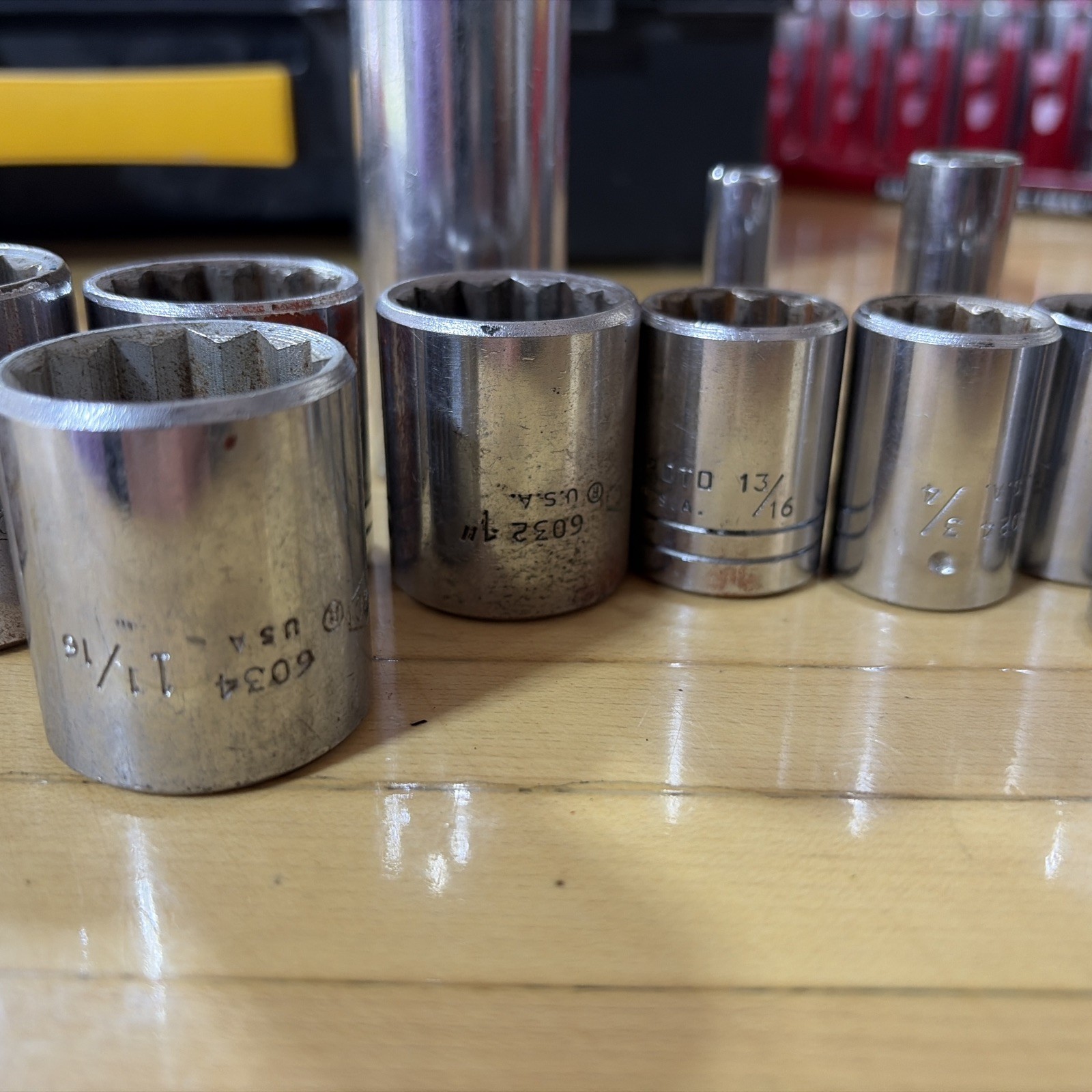 P&C 12-Point 1/2″ Drive Socket Set 17 Total Sockets Standard SAE USA Made