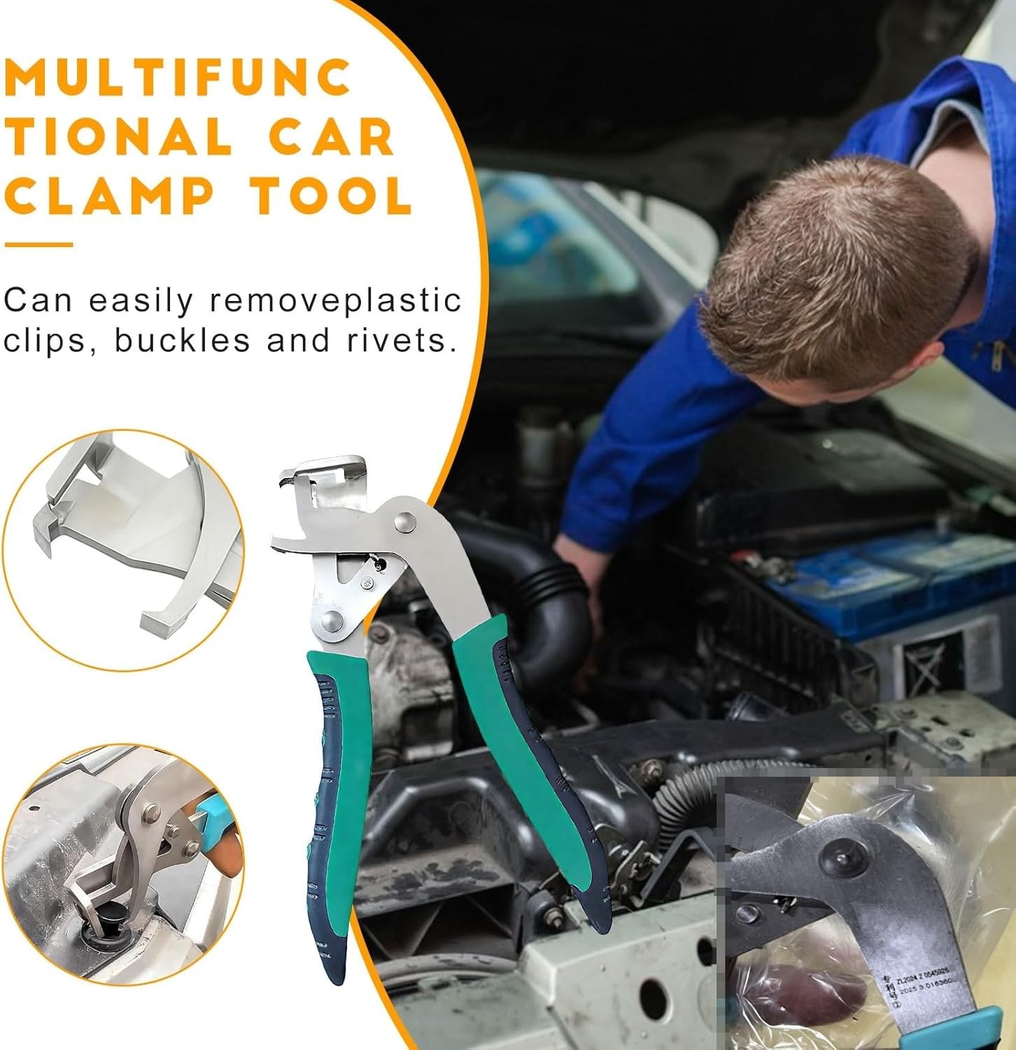 Multi-Functional Car Clip Pliers Set: High-Carbon Steel – 4 Tools Included