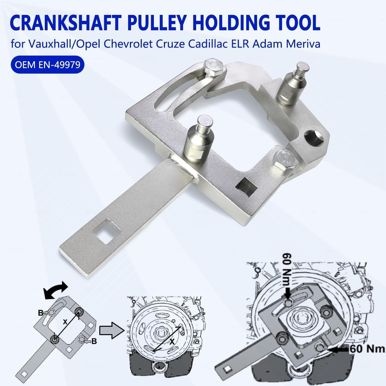 EN-49979 Crankshaft Pulley Holding Timing Tool Fit for Vauxhall Opel Chevrolet