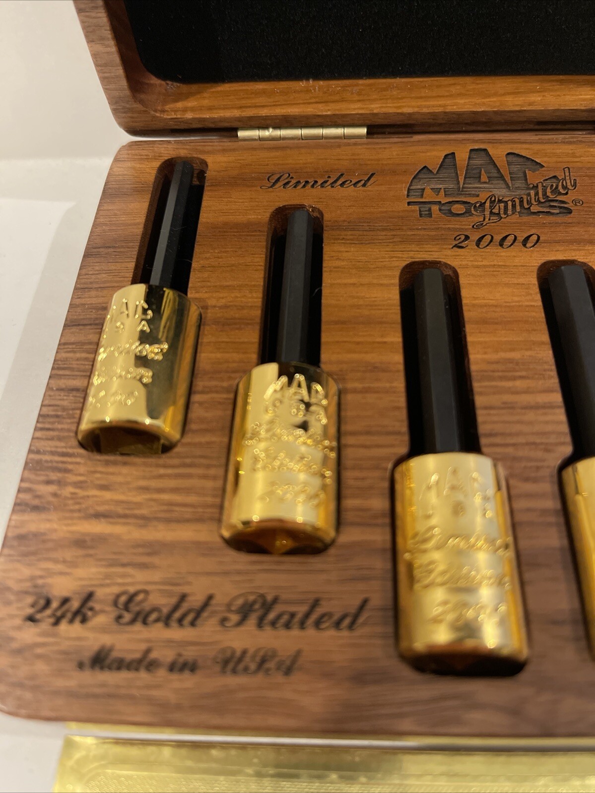 MAC Tools 3/8» 24K Gold Plated Hex Drive Socket Set Limited Edition #0077