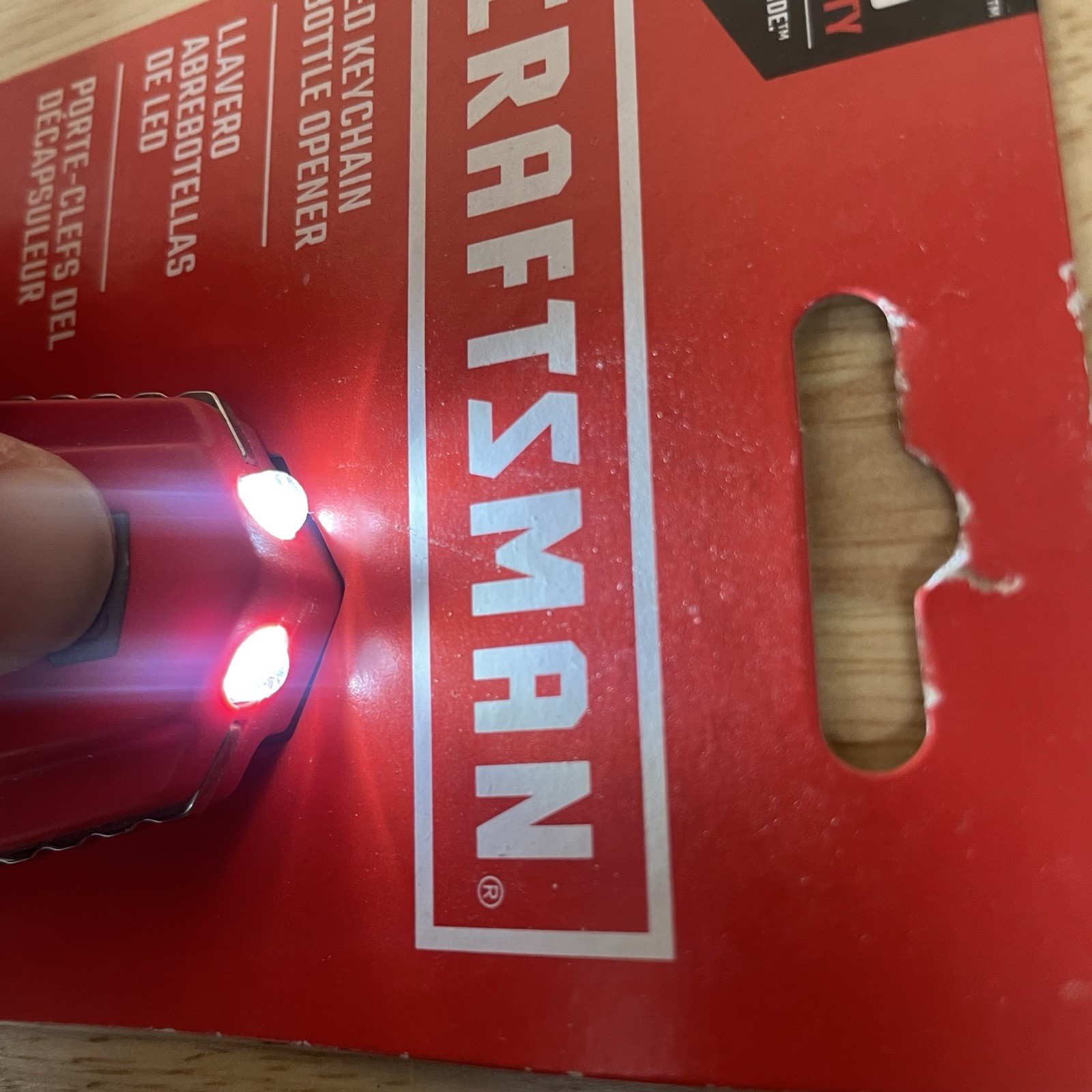 Craftsman Bottle Cap Opener – LED Keychain