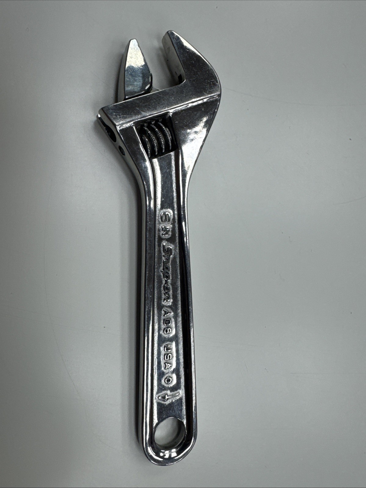 Snap-On Tools USA AD6 6″ / 150mm Full Polish Chrome Finish Adjustable Wrench