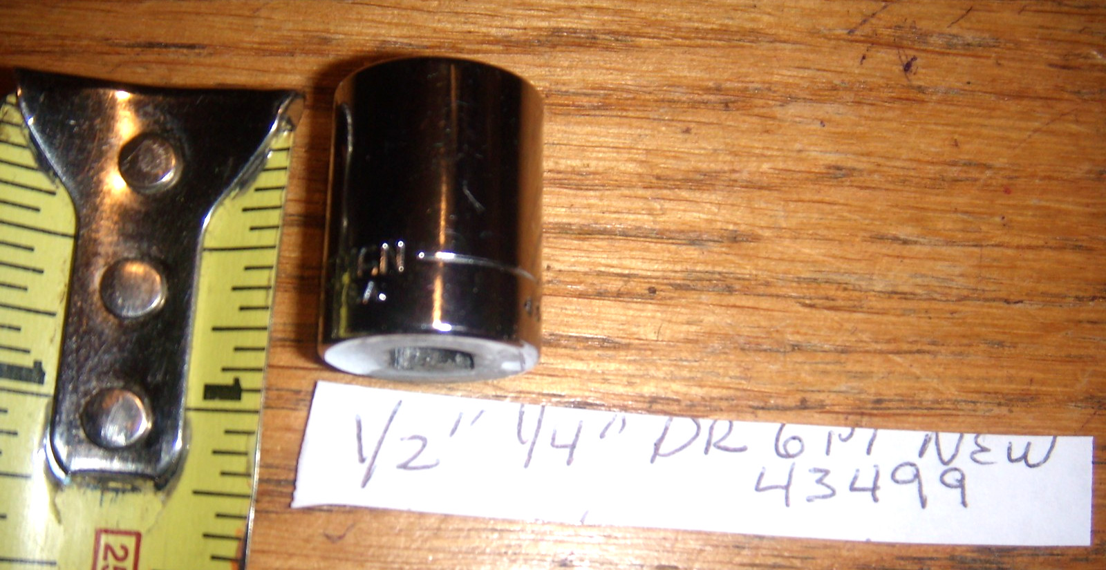 VTG. CRAFTSMAN 1/2″ 6PT. 1/4″ DRIVE -V- #43499 NEW SOCKET USA FREE SHIP