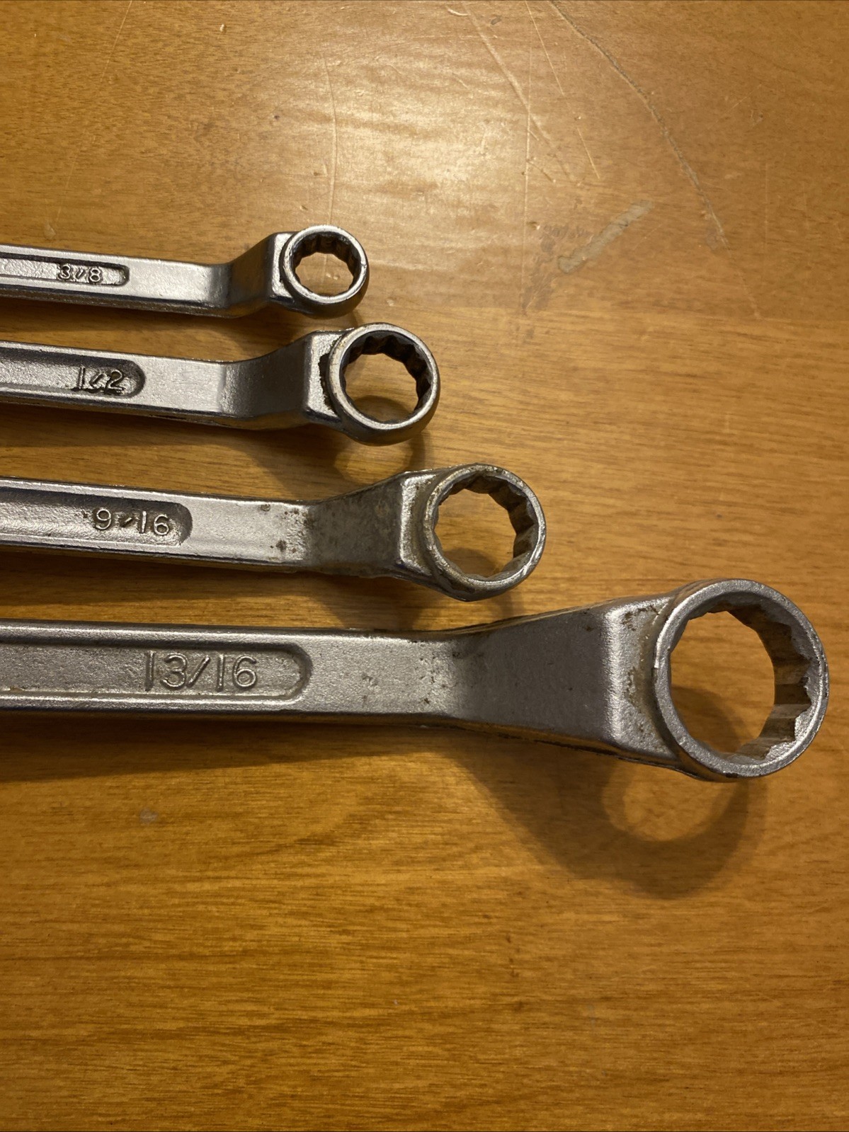 Lot Four Companion Offset Boxed Wrenches 3/8, 7/16, 1/2, 9/16, 5/8, 7/8, 13/16