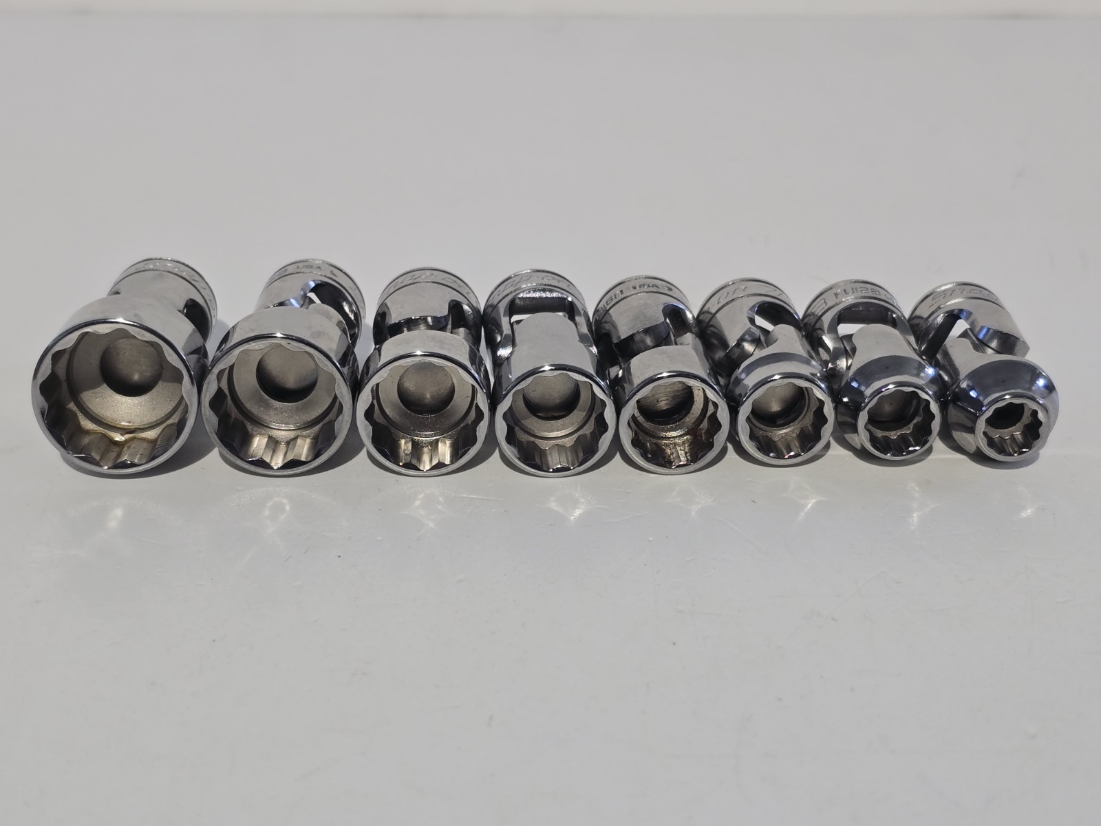 NEW 🇺🇸 Snap-on 206fua (+2) 8 Pc Shallow Universal Socket Set 12 Pt 5/16-3/4”