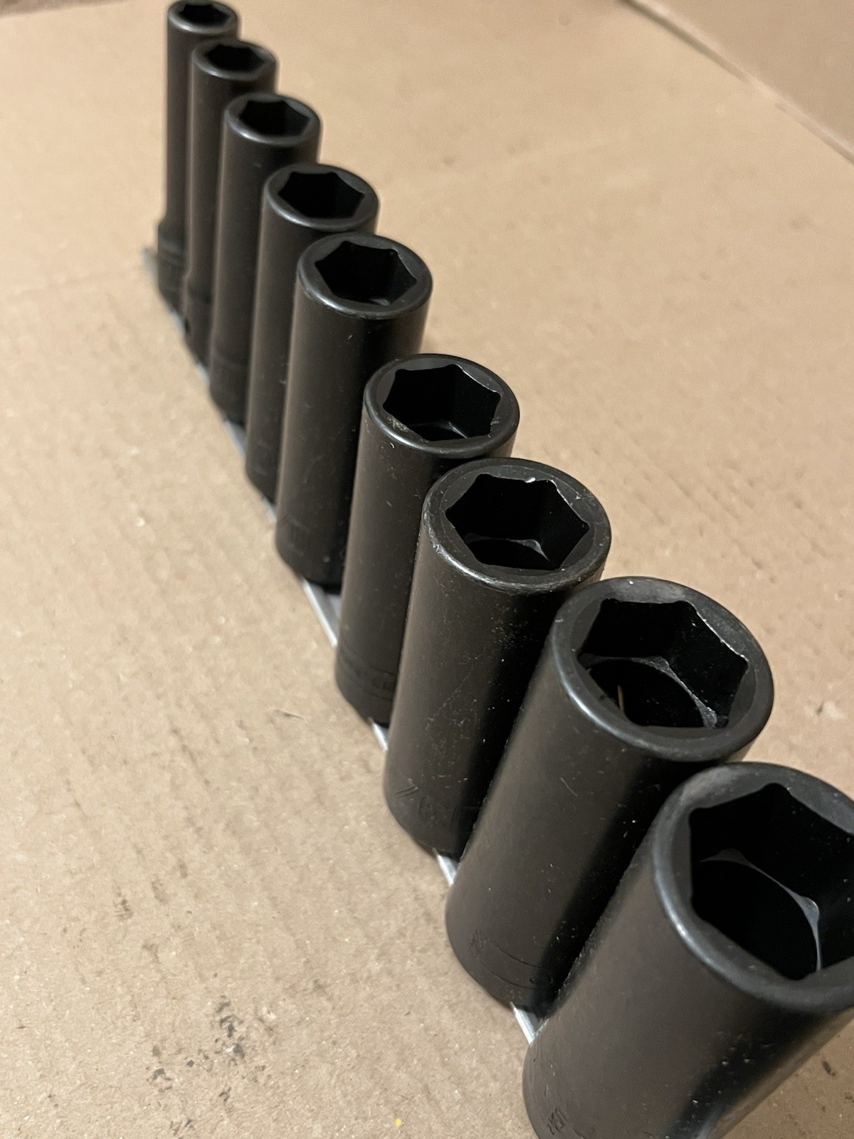 CAT/ Snap-On 1/2” Drive Deep 12 Piece Socket Set 6 Point 7/16” To 1-1/8” SAE