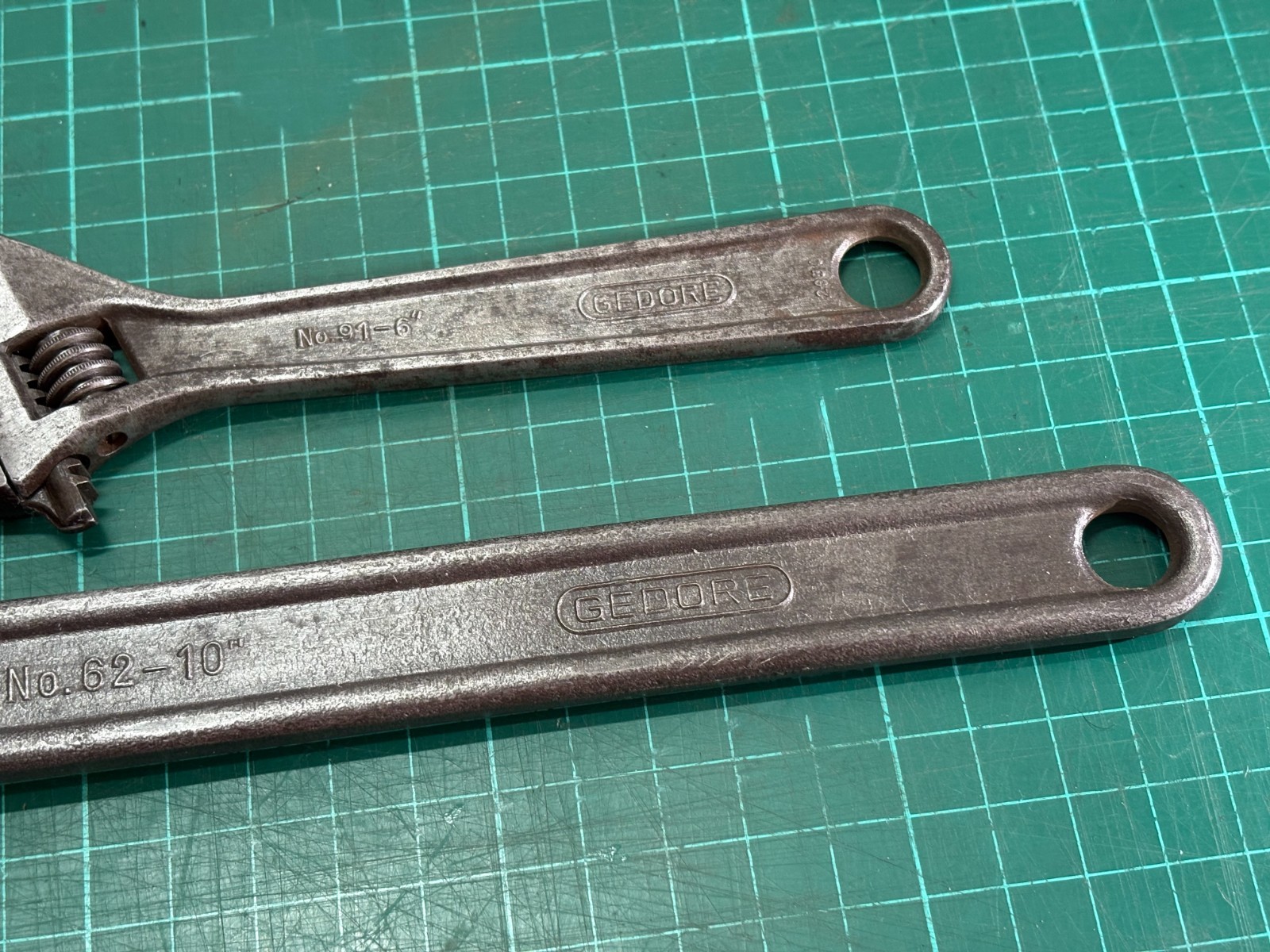 Vintage Pair of Adjustable Spanners Gedore Made In Germany 10″ + 6″