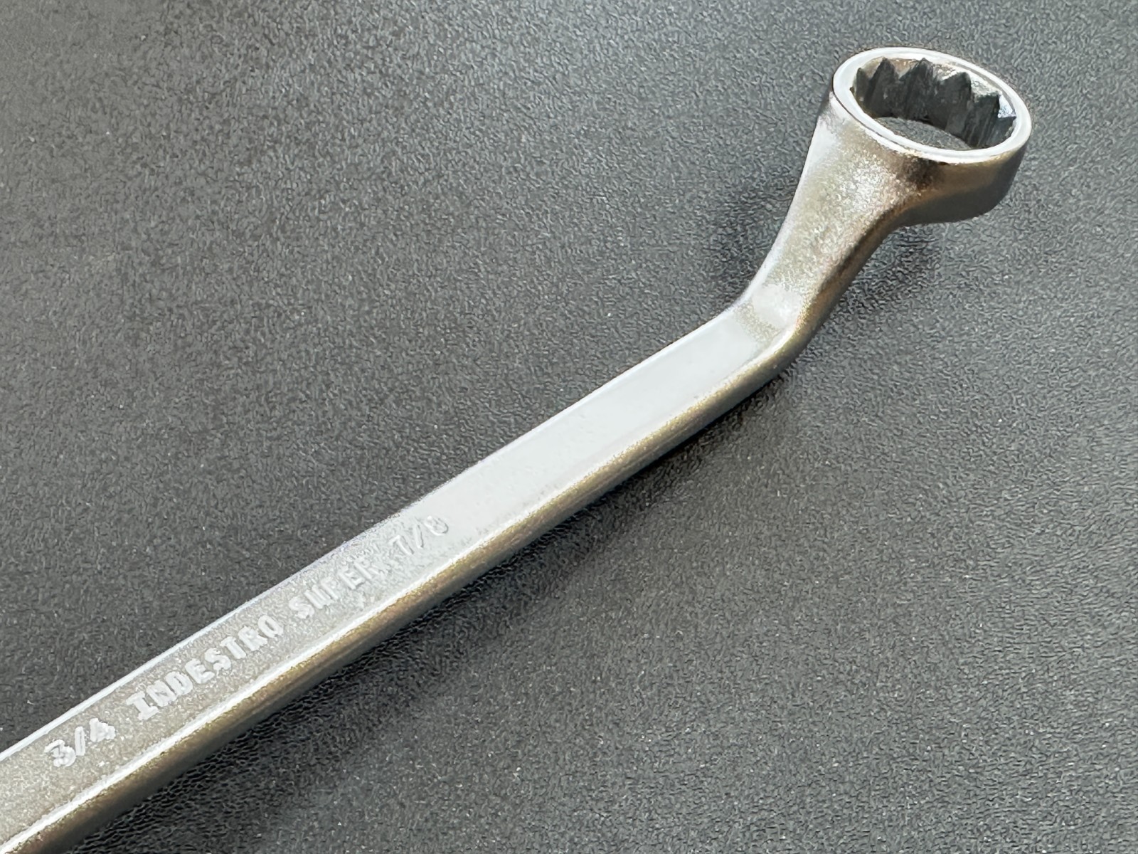 🇺🇸Indestro Tools USA 733A SAE 3/4” x 7/8” Offset Box End Wrench, NEW Old Stock