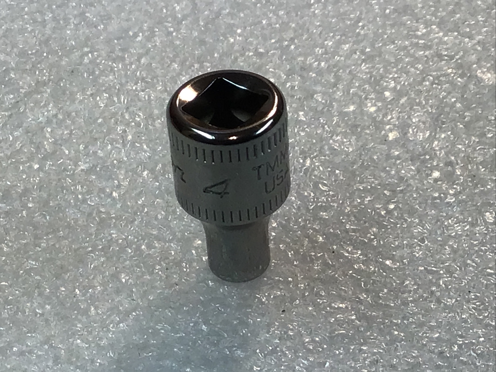 Snap On#TMM4 – 4mm, Chrome, Shallow, Socket, 1/4″ Dr., 6 Point,-USA-NEW-