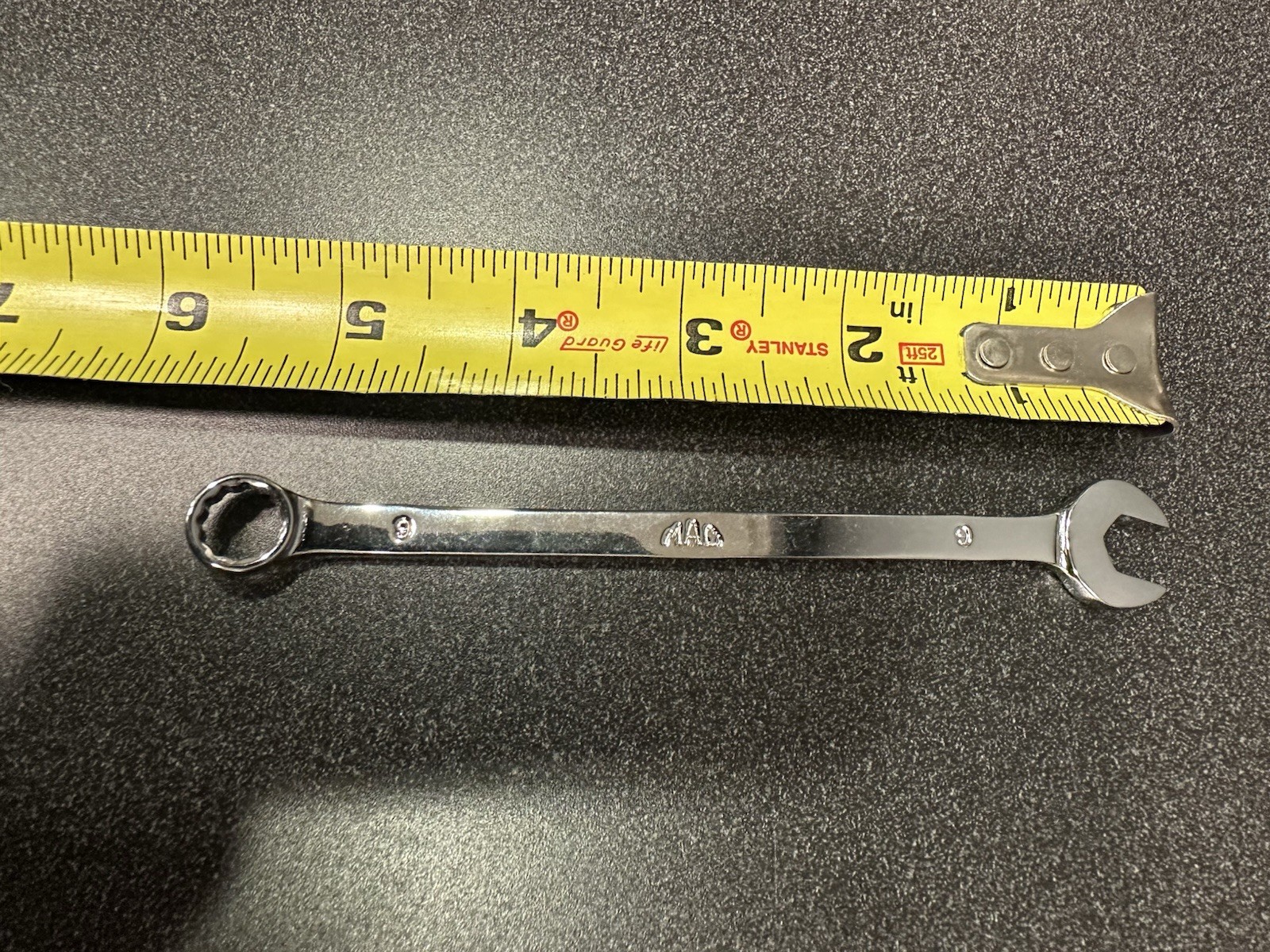 NOS New Old Stock MAC Tools Metric 9 Wrench M9CLR Made In The USA Long Handle