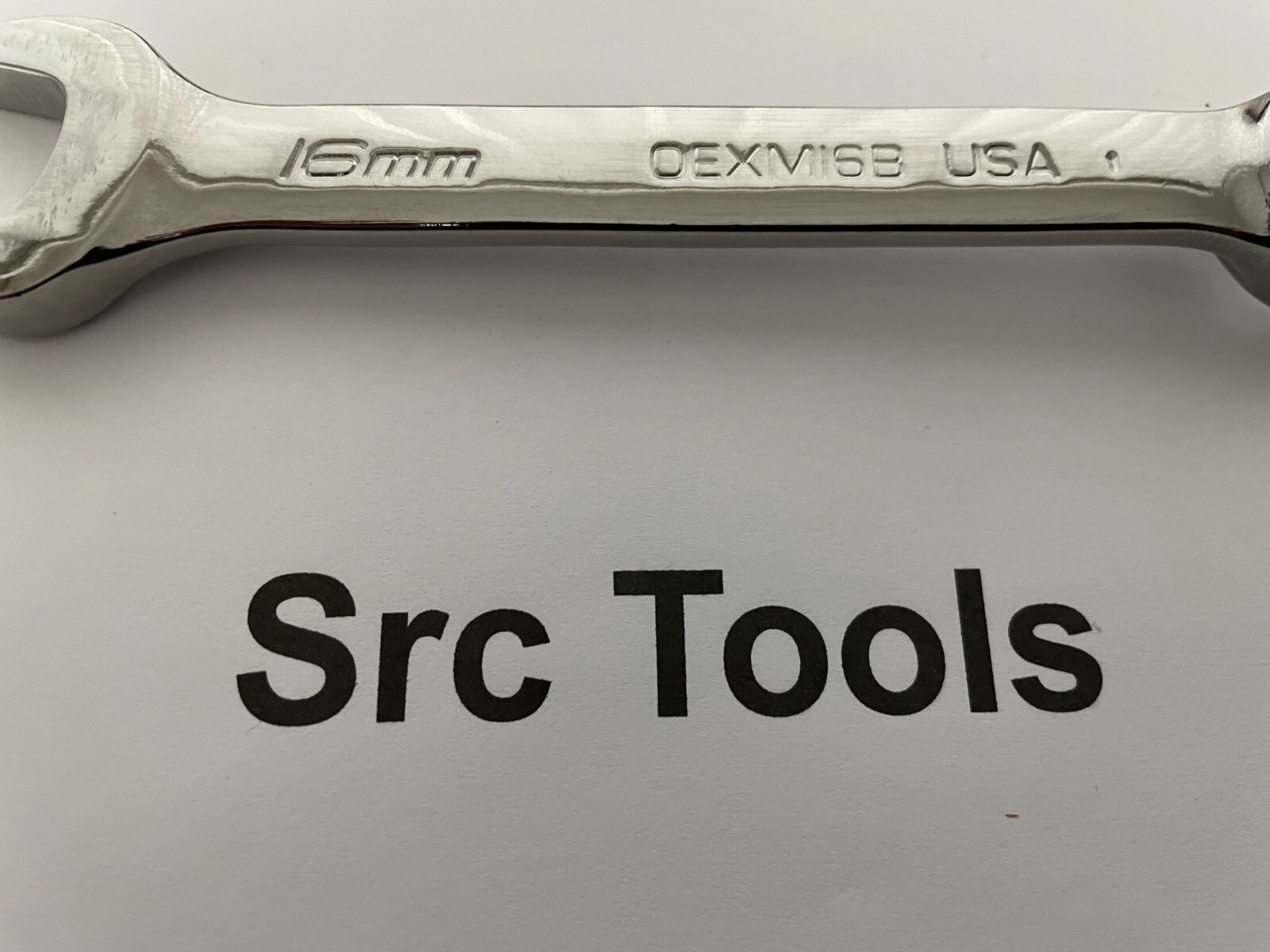 Snap-On Tools USA NEW 16mm Metric Short Length Chrome Combo Wrench OEXM16B