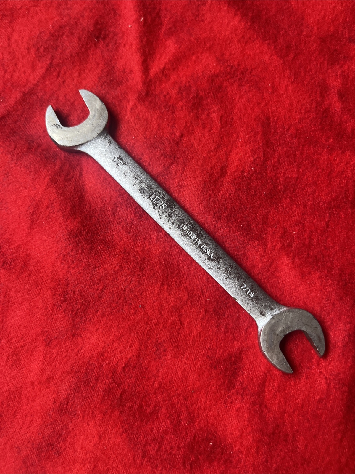 VINTAGE BILLINGS L1725 DOUBLE OPENEND WRENCH 1/2” X 7/16” – USA (tb2.3)
