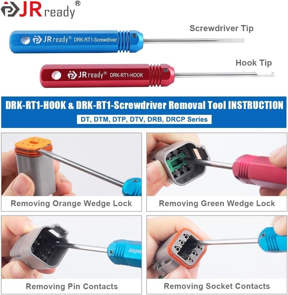 13PCS Connector Terminal Removal Tool Kit – Solid & Stamped Contacts
