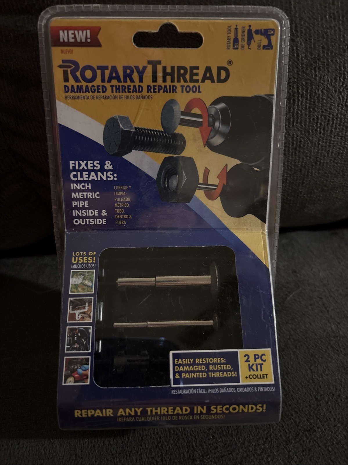 Rotary Thread Damaged Thread Repair Tool 2 Pc Kit