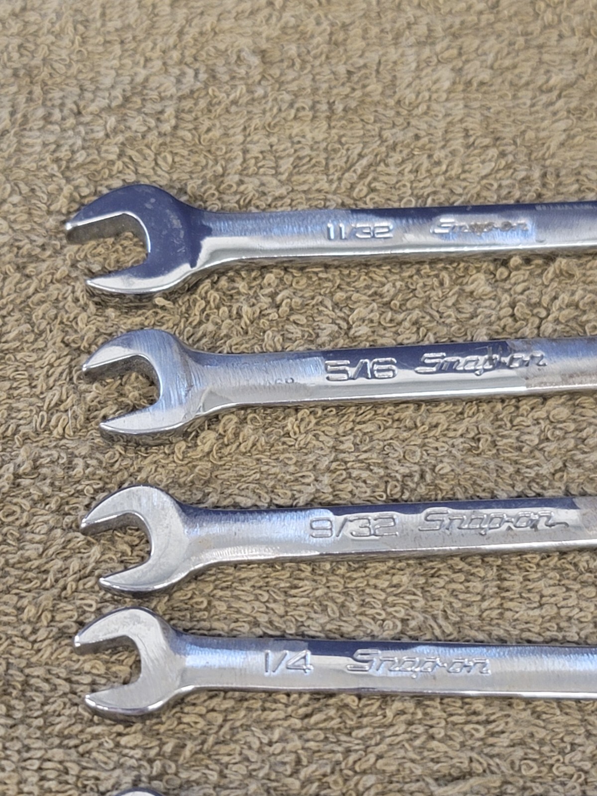 Snap on Short OEX OXI Combination Wrench Set Sae 11/16 5/8 9/16 1/2 3/8 1/4 5/32
