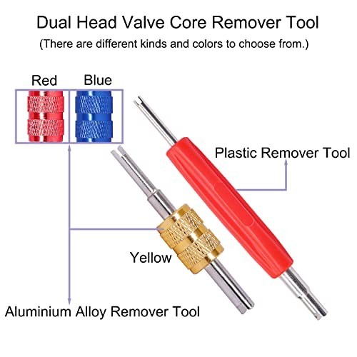 Valve Core Removal Tool Kit Schrader 5 Piece Single Dual Head Tire Stem AC