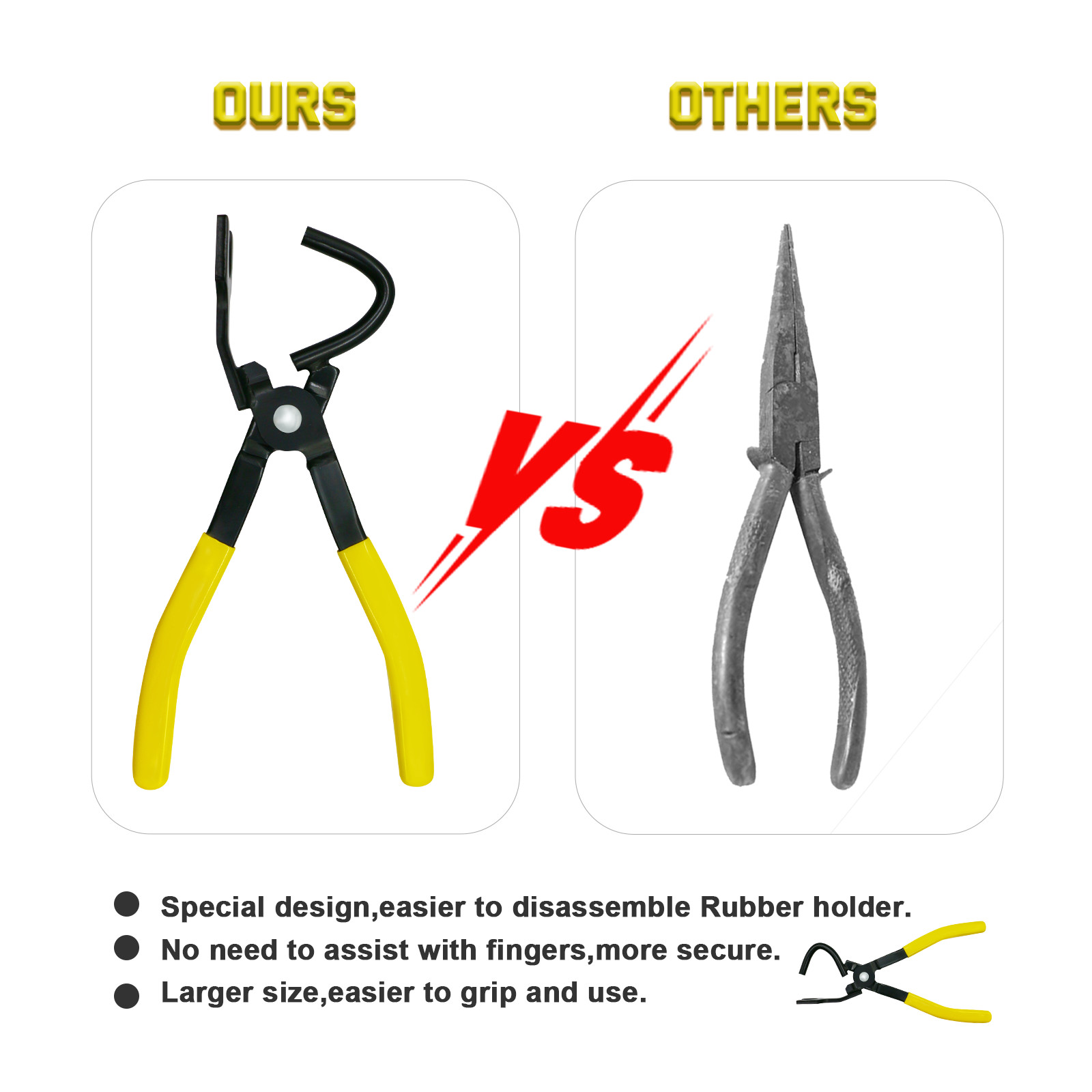 Exhaust Hanger Removal Pliers Grommets Removal Tool Muffler Rubber Hanger Pliers