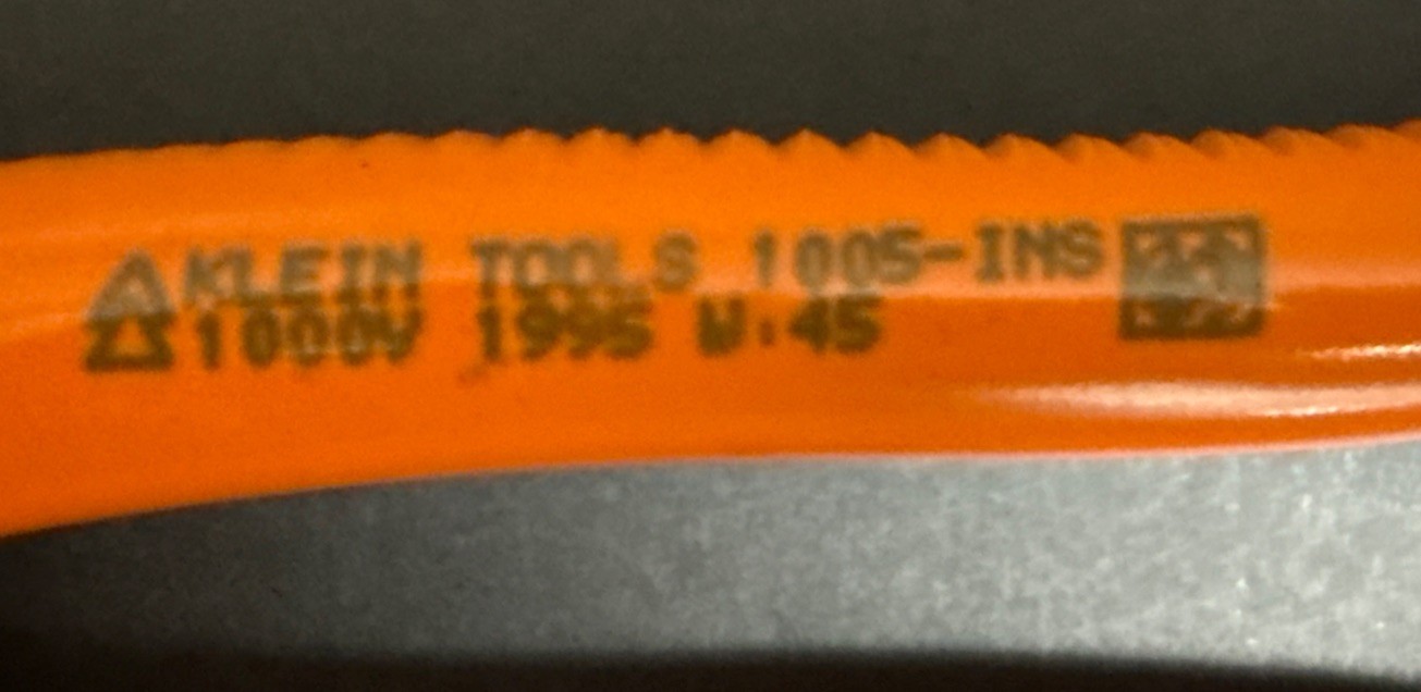 1995 VINTAGE KLEIN TOOLS 1055-INS CRIMPING CUTTING 1000V PLIERS LINEMAN USA NOS