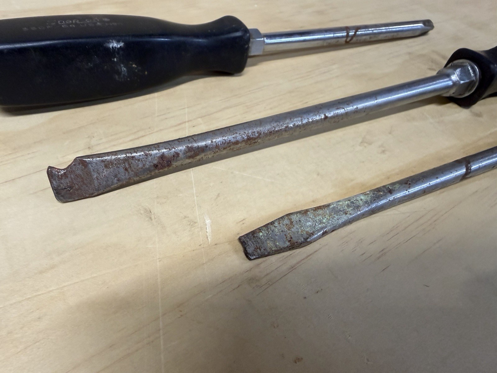 Vintage, Snap-On Tool Lot, USA, SSDM Screwdriver, SSDM Stubby Yellow Black
