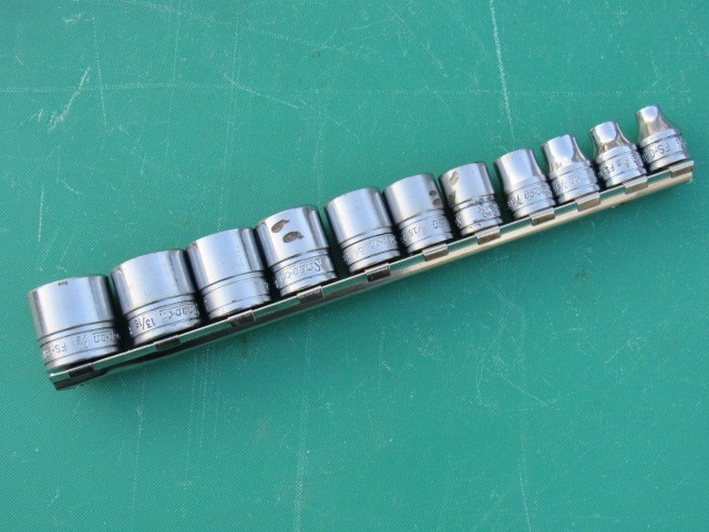 SNAP-ON 211FSY 3/8″ DRIVE 11PC SAE 6PT SHALLOW SOCKET SET 1/4″ – 7/8″ UNDERLINE