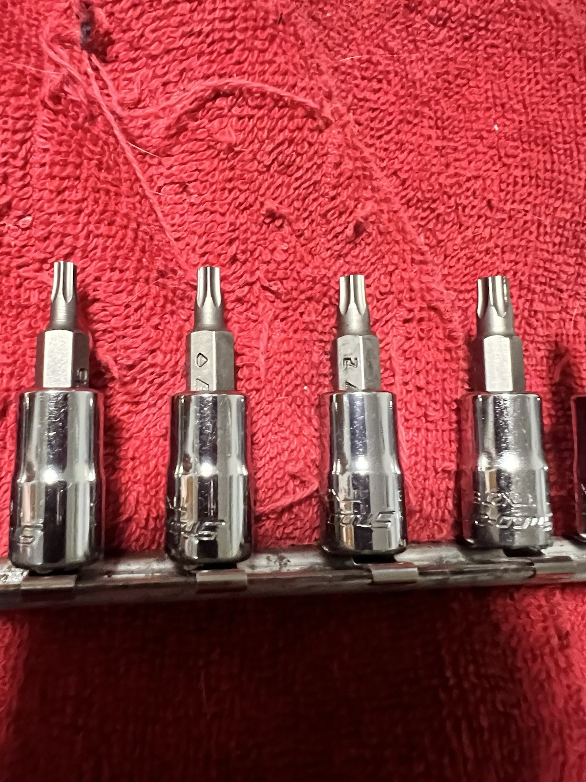 Snap-on 8 Piece 1/4 TORX Bit Socket Set T8-T40 TTX40E TTX30E TTX27E TTX25E-TTX8E