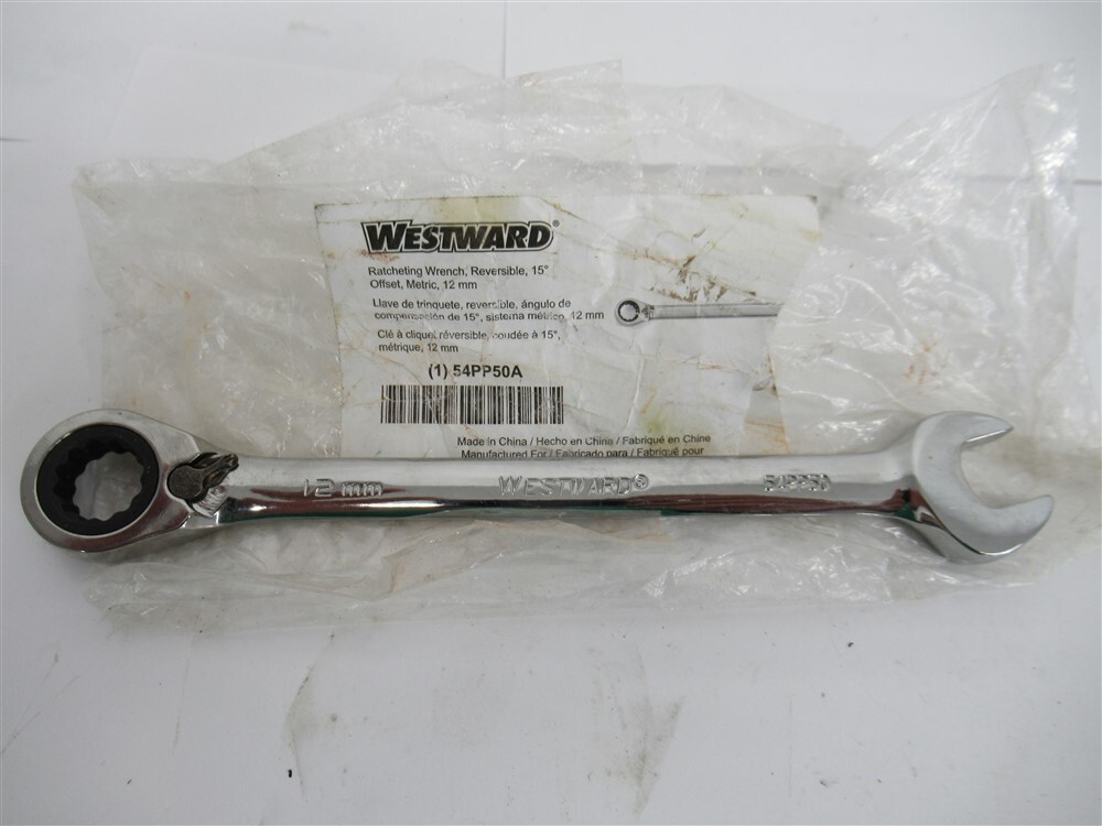 Westward 54PP50A , 12mm Combination Ratcheting Wrench , 12 Pt