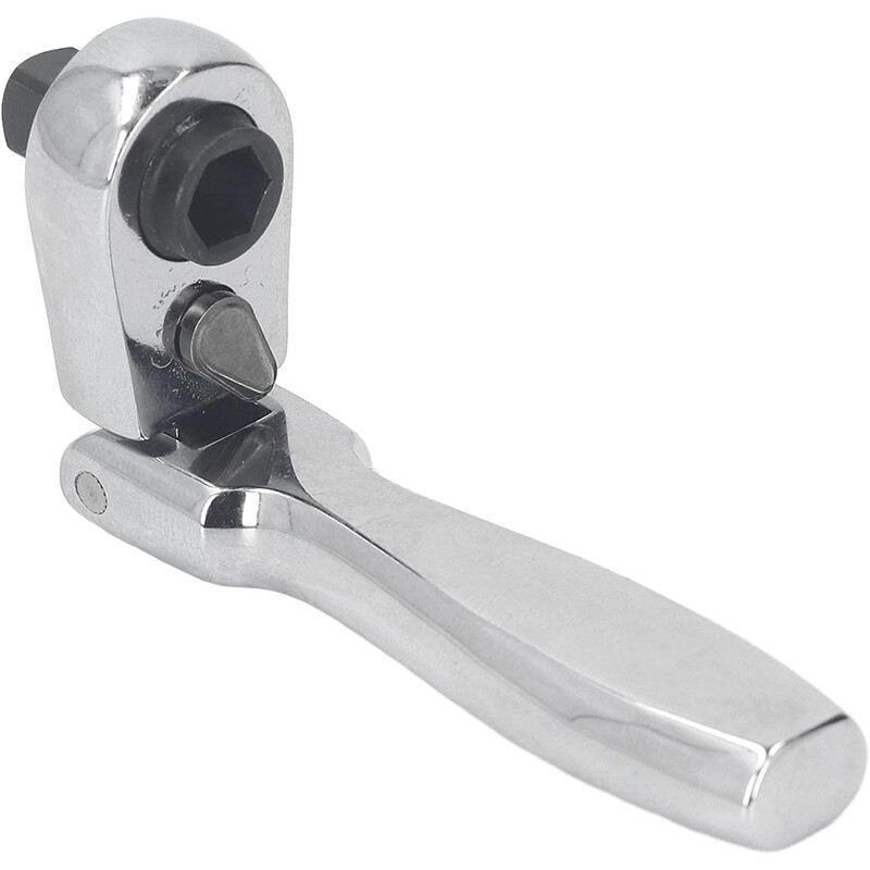 Ratchet Handle Socket Wrench 1/4″ Drive 72 Tooth Flexi Head Stubby 115mm Flattop