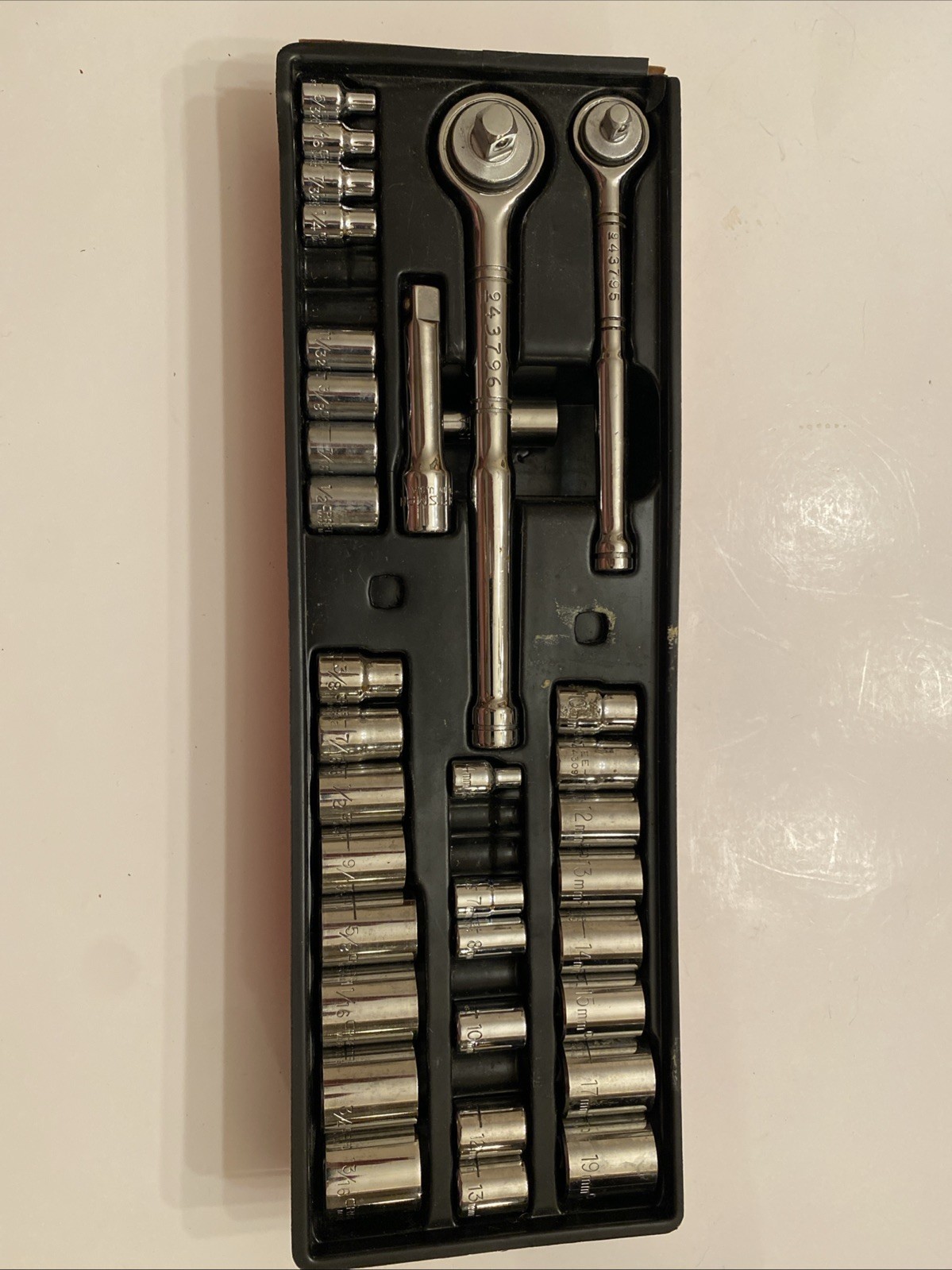 Vintage Craftsman 1/4” and 3/8” Socket Set Metric Standard