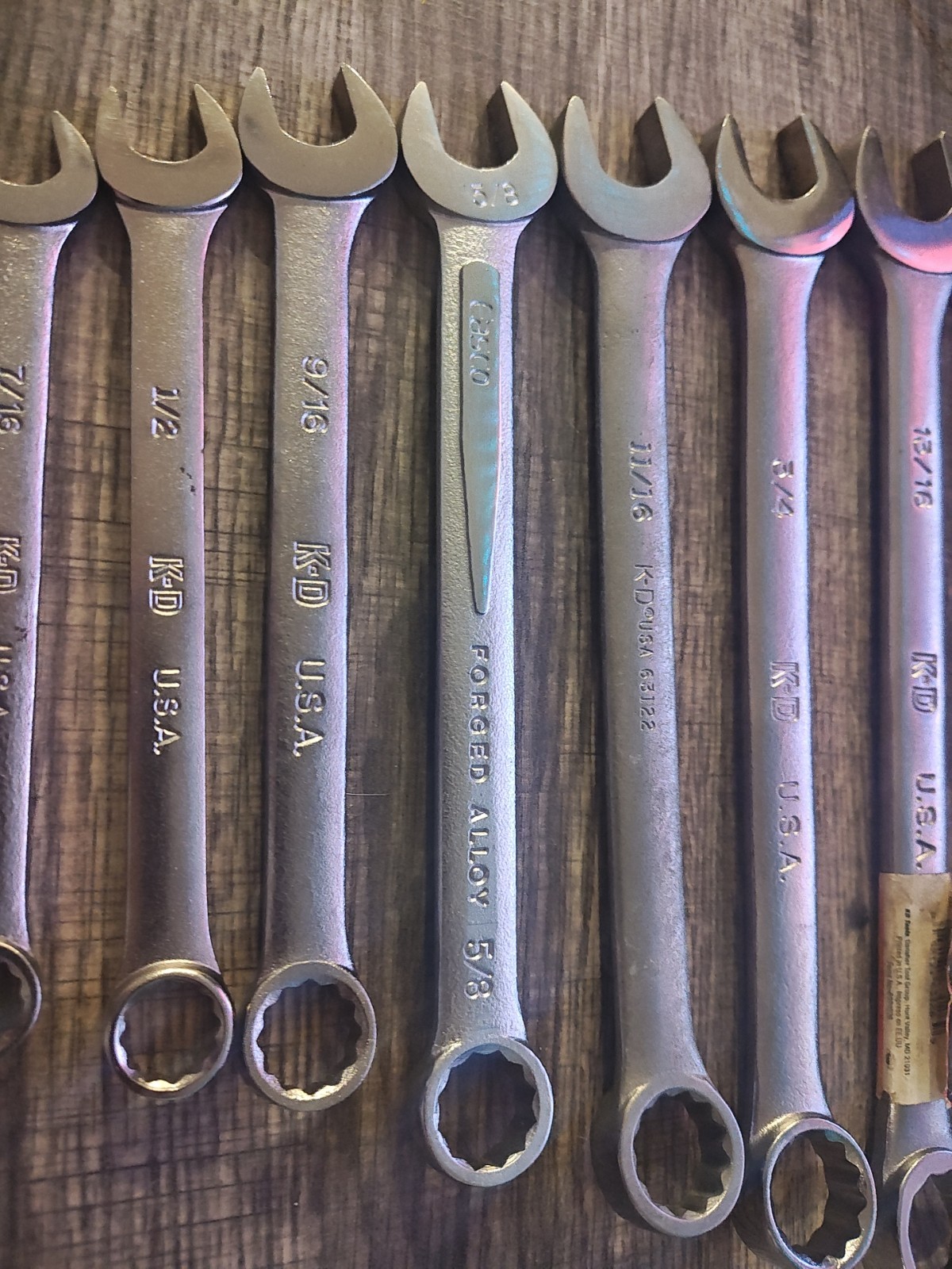 K-D Tools 11pc Combination Wrench Set 1/4″-7/8″new Old Stock Made In USA Read
