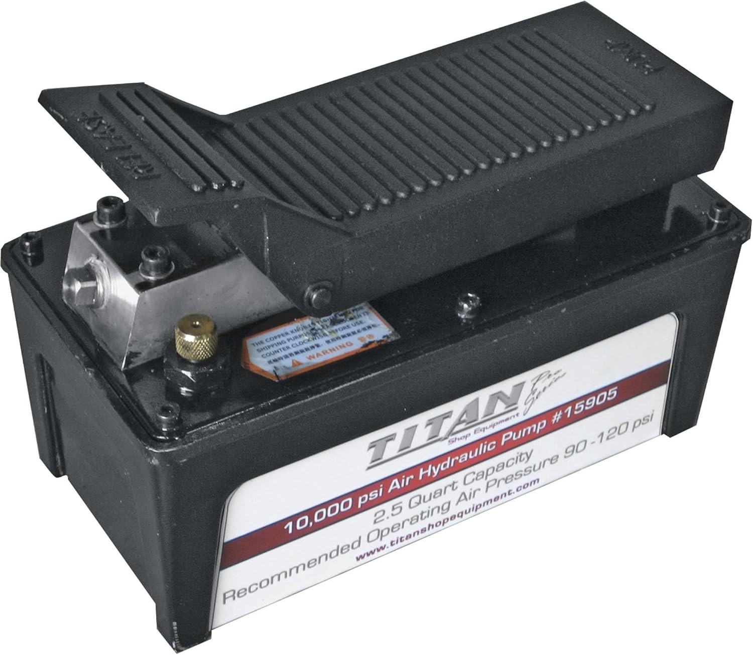 AME 15905 Titan 2.5-Quart Air Hydraulic Pump – Aluminum Reservoir 10,000 PSI
