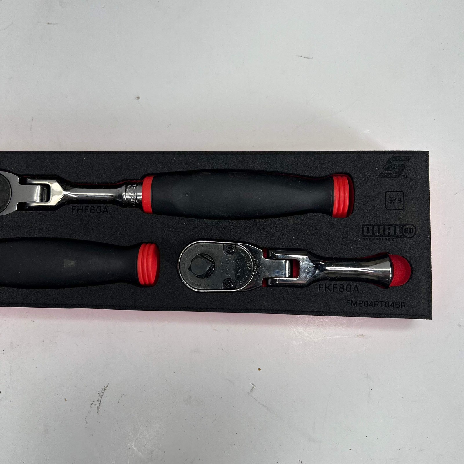 SNAP ON Soft Grip Flex Head Ratchet Set 4 Pc – 3/8″ Drive 204RT04FR (As-Is)