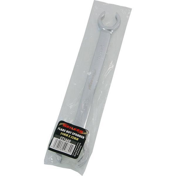 Single Metric Flare Nut Wrench Spanner Set – Standard Open Ended – 24 -32mm