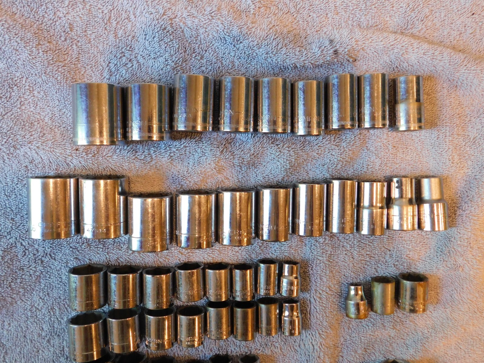 Craftsman 1/2″ & 3/8″ DR Socket Set Lot. 6pt 12pt deep shallow standard metric